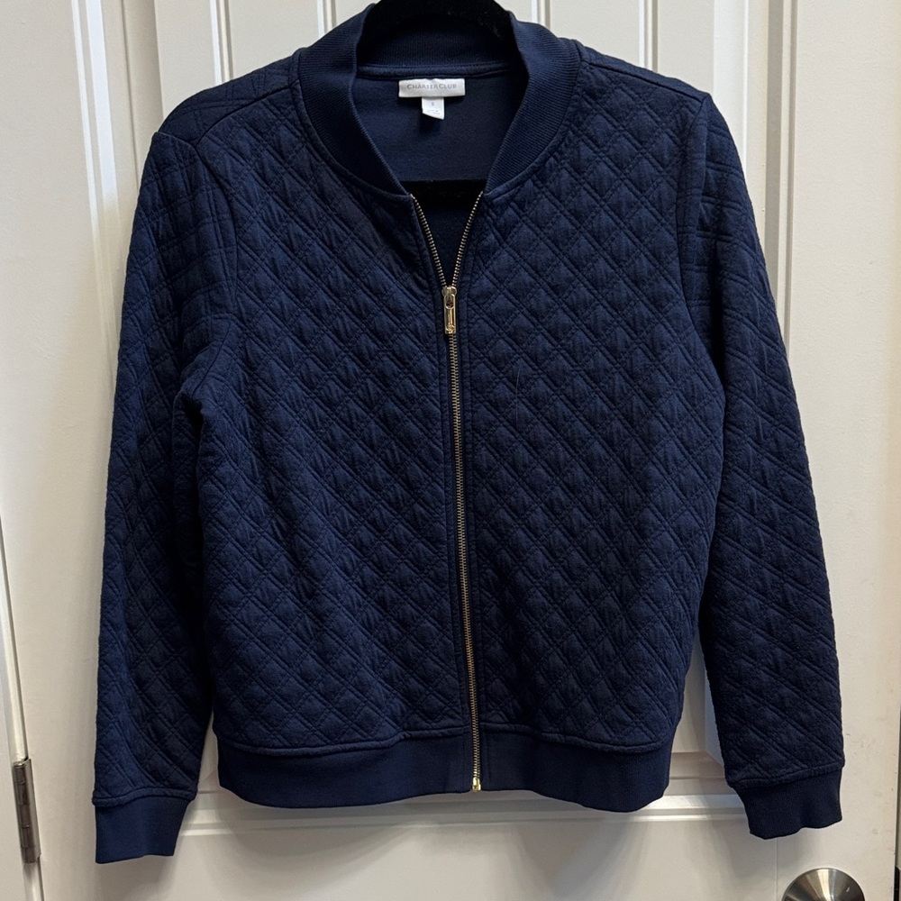 Navy Quilted Women's Jacket
